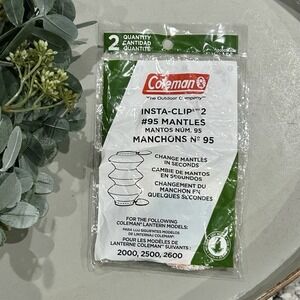 GENUINE  Coleman INSTA CLIP #95 LANTERN MANTLES 1-2 PACK FACTORY SEALED